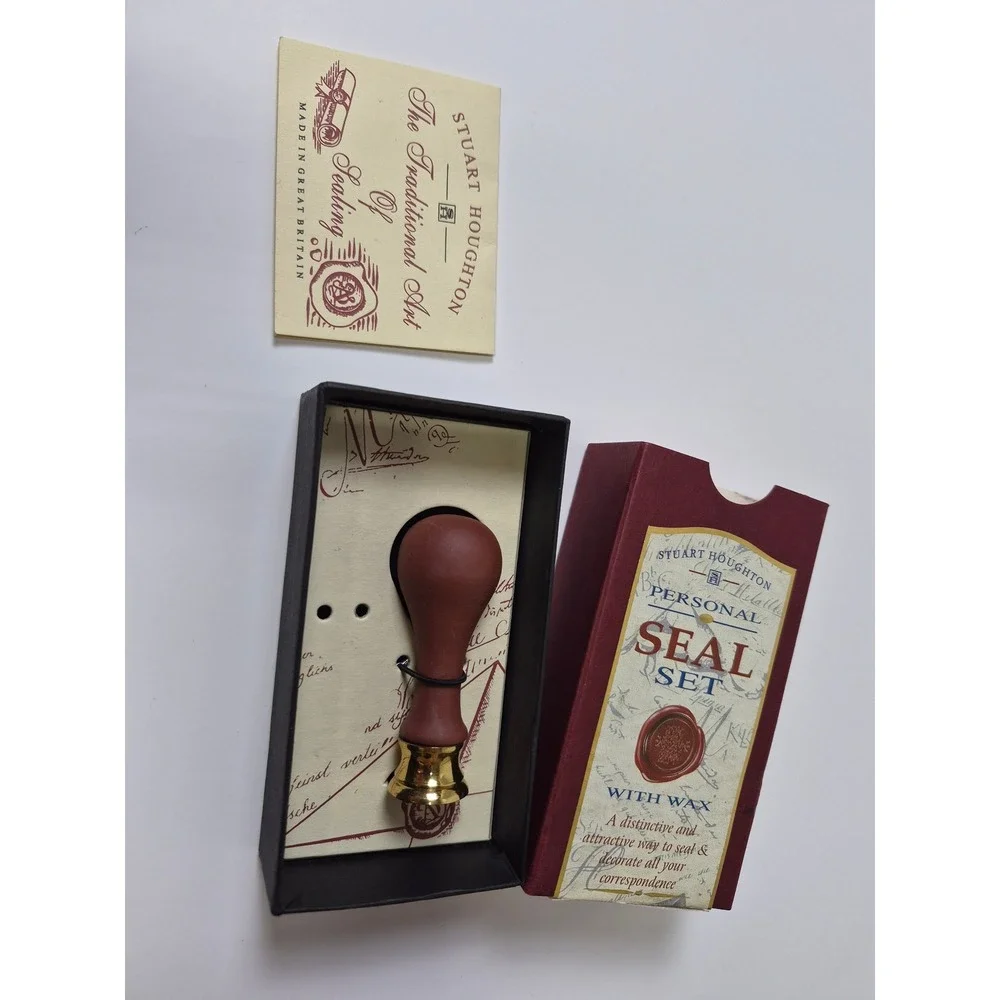 Stuart Houghton Personal Seal Set Brass Stamp Made in Great Britain Letter M New